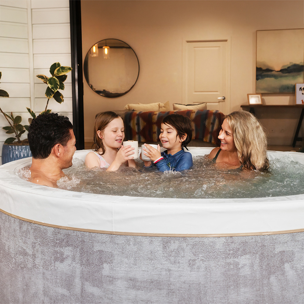 MSpa Cocoon 6 Person Grey Insulated EPE Foam Panel Hot Tub with Smart App Control Image 4