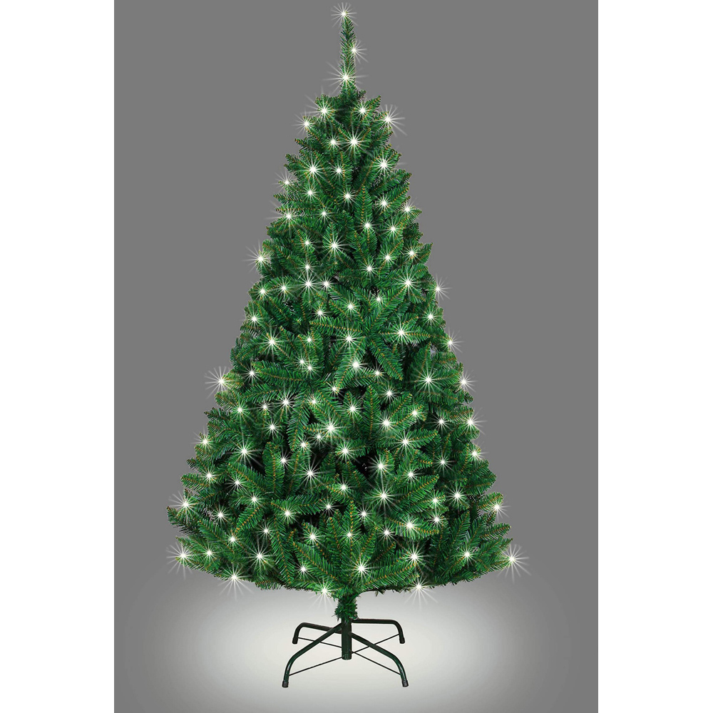 Shatchi Pre-Lit Imperial Pine Artificial Christmas Tree 6ft Image 4