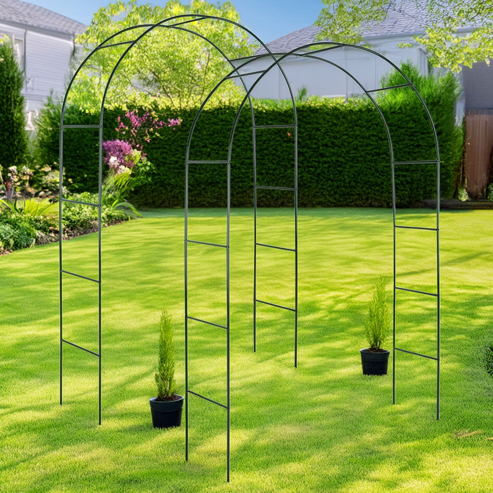 tectake Steel Rose Arch Set of 2 Image 1