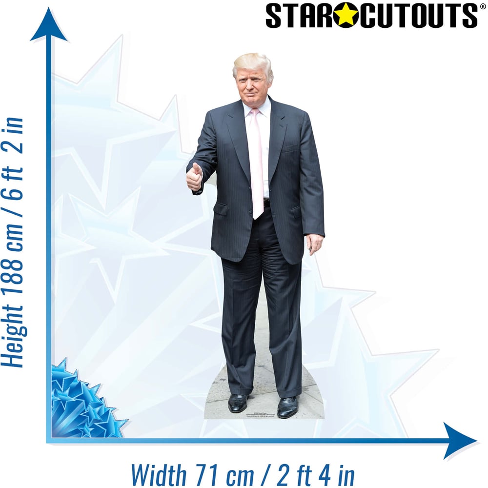 Star Cutouts Donald Trump with Pink Tie Cardboard Cutout 6.2ft Image 4