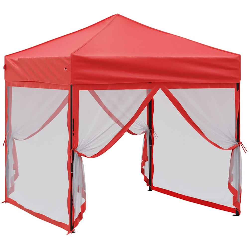 vidaXL 2 x 2m Red Foldable Party Tent with Sidewalls Image 3