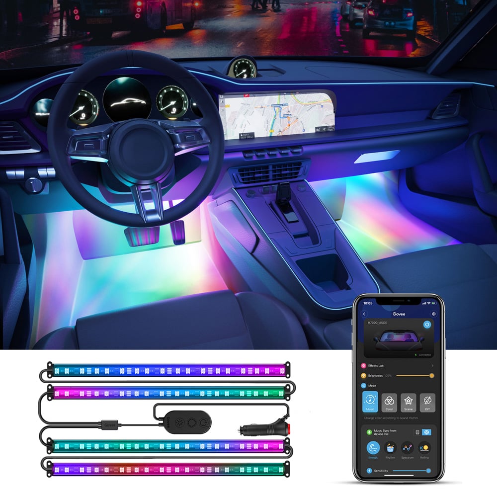 Govee RGBIC Interior Car LED Stripe Light 2 Pack Image 2