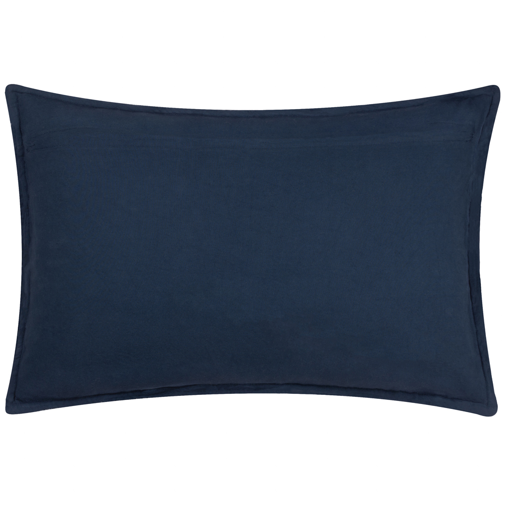 Yard Ramas Blue Jacquard Polyester Filled Cushion Image 2