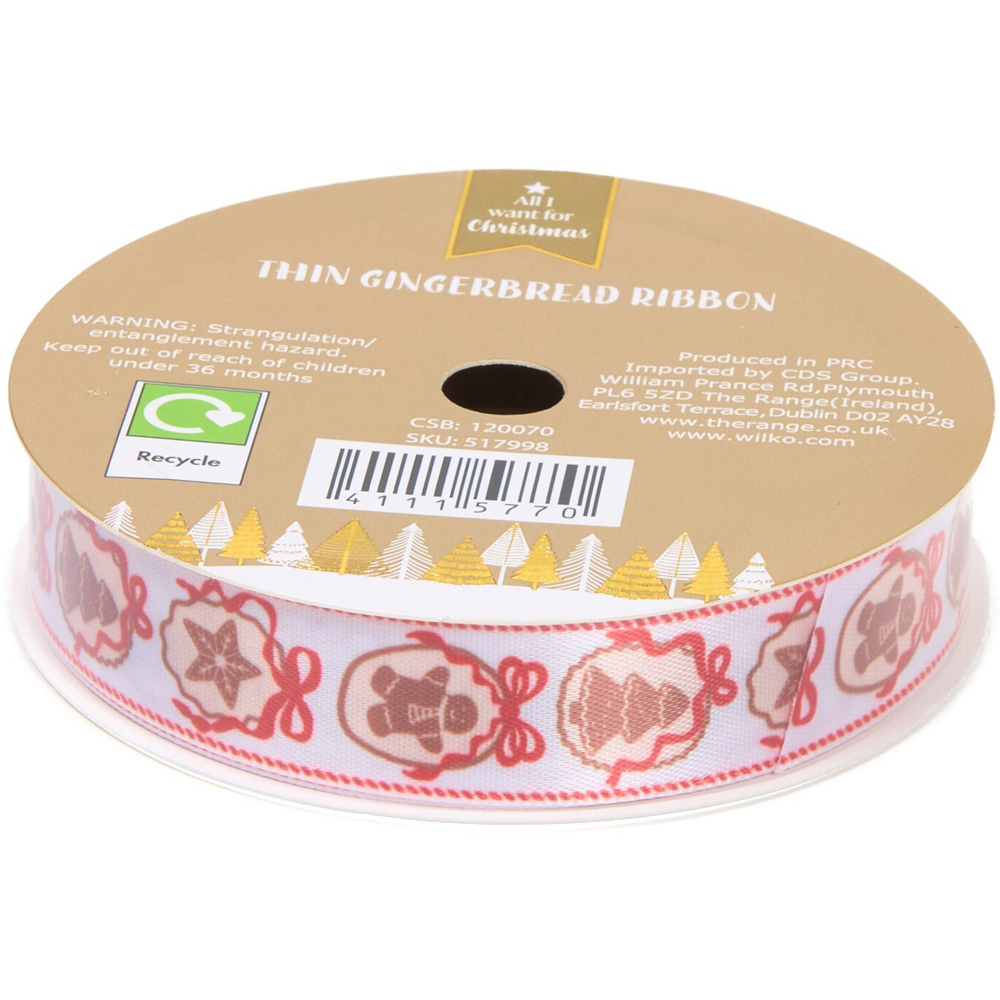 Thin Gingerbread Decorating Ribbon Image 4