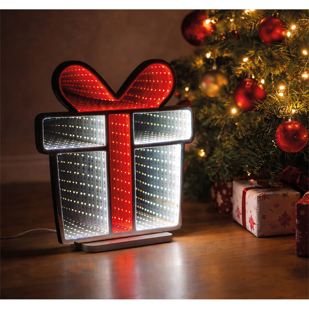 Xmas Haus Multicolour LED Gift Box Infinity Light Christmas Decoration 30cm Image 2
