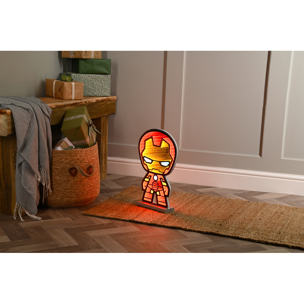Festive Multicolour LED Iron Man Infinity Light Christmas Decoration 40cm Image 2