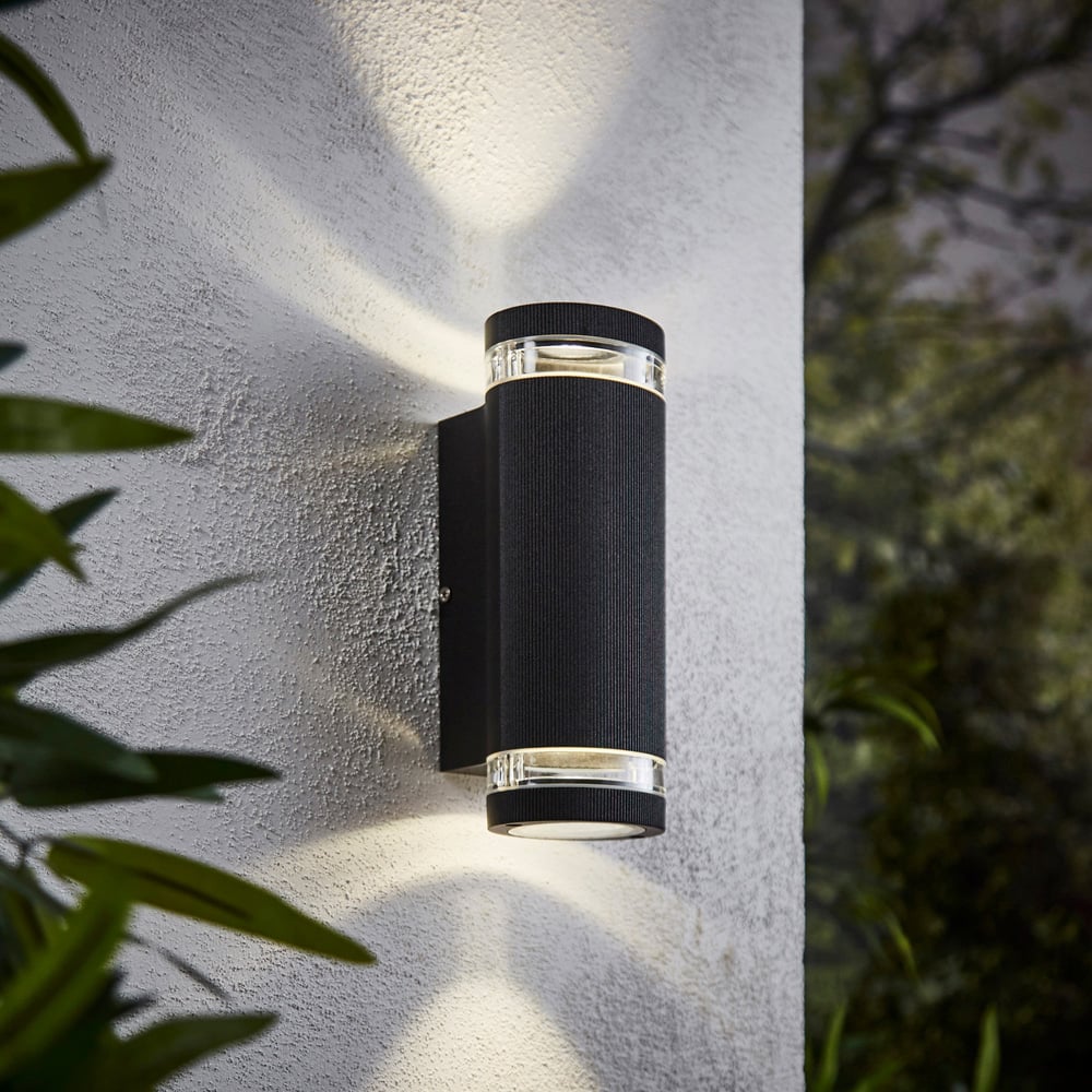 Zink Hazel 2 Light Black Up and Down Wall Light Image 2