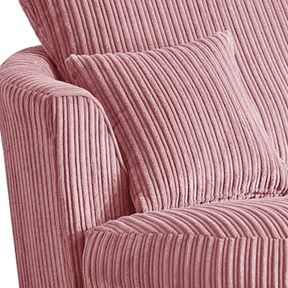 Luxor Pink Jumbo Cord Swivel Chair Image 4