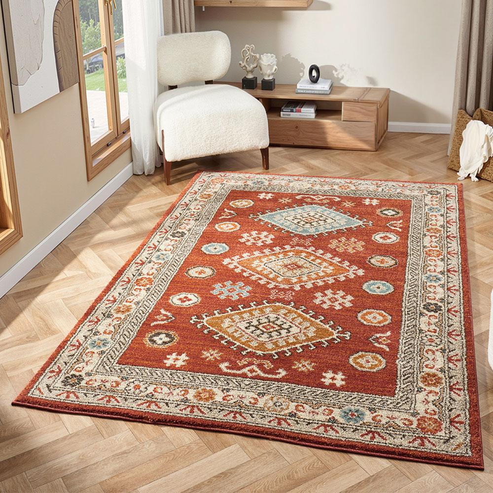 Portland HMC 5567 Red Cashmere Rug 120 x 170cm Image 1