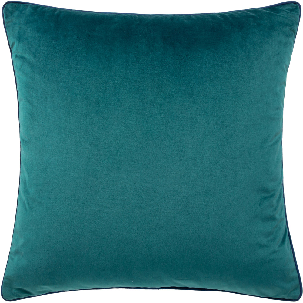 Furn Meridian Teal and Navy Velvet Cushion 45 x 45cm Image 1