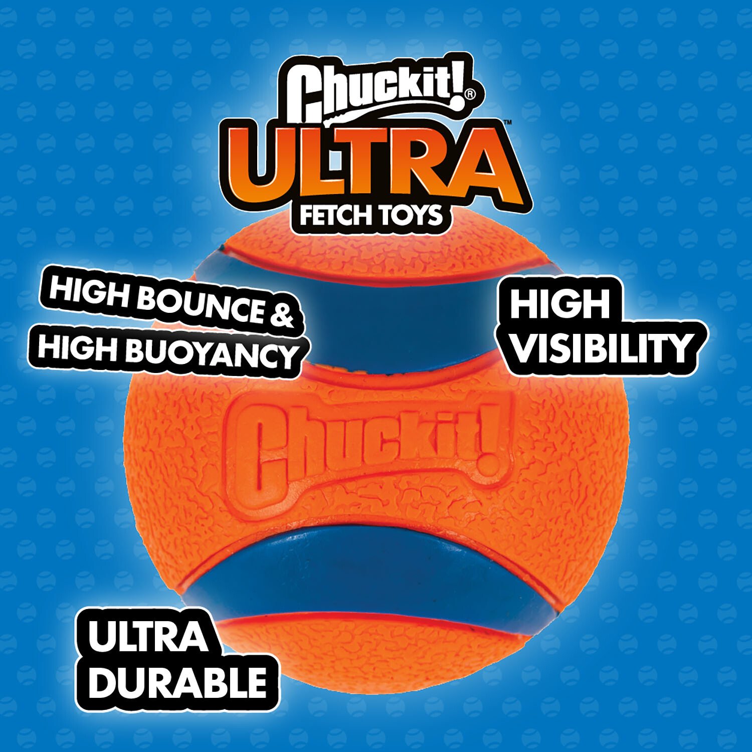 Pack of 2 Chuckit! Ultra Balls Orange and Blue Medium Image 6