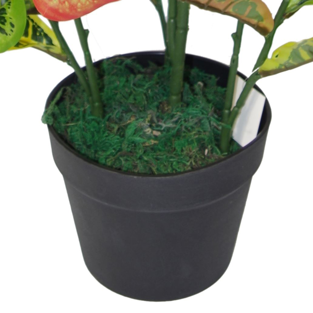 Leaf Codiaeum Multicoloured Artificial House Plant Pot 90cm Image 3