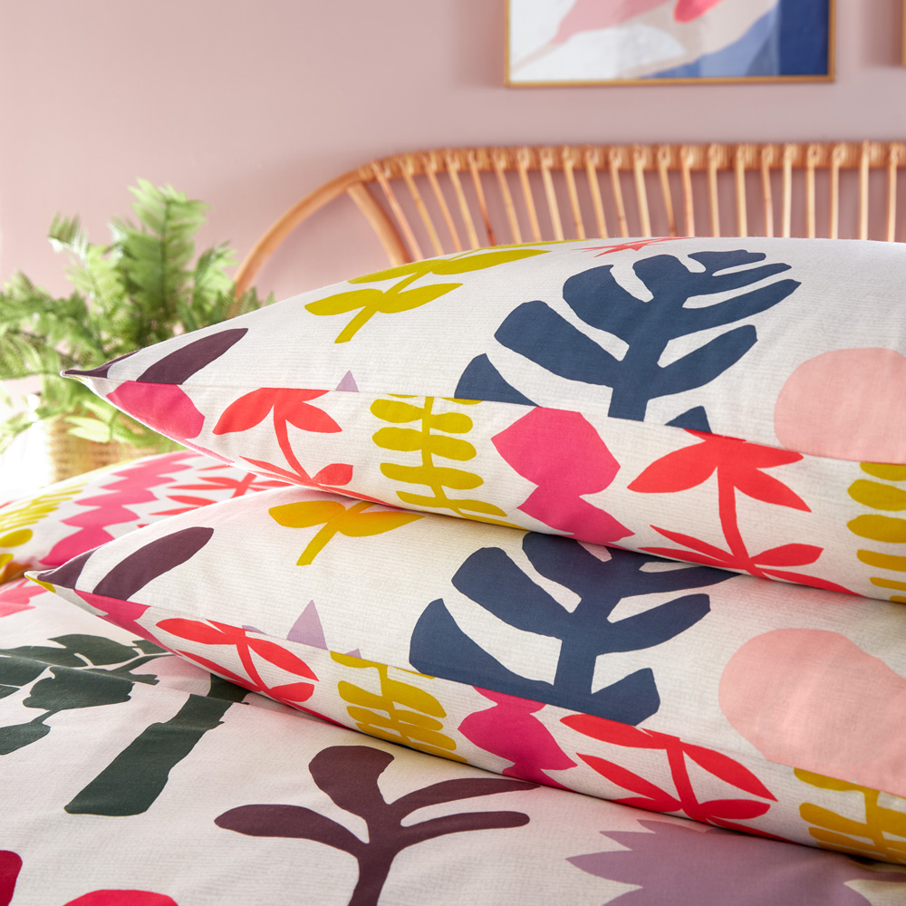 furn. Marula Super King Size Multicolour Tropical Duvet Cover Set Image 3