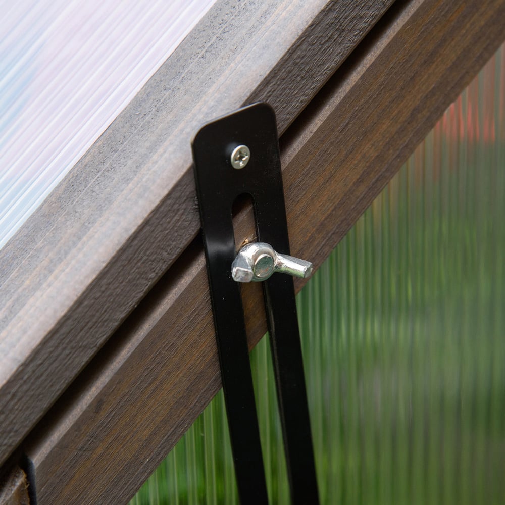 Outsunny Grey Wooden Polycarbonate Cold Frame Greenhouse Image 3