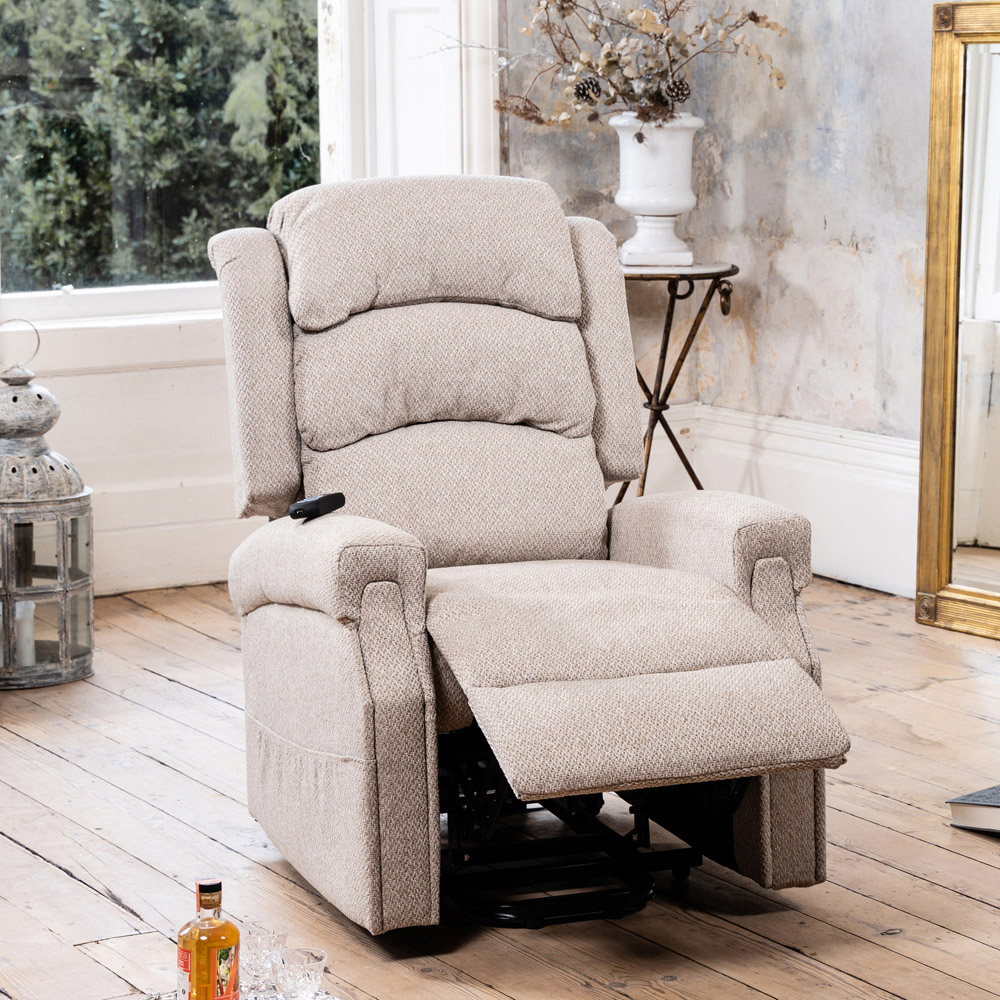 Artemis Home Eltham Beige Electric Lift-Assist Massage and Heat Recliner Chair Image 2