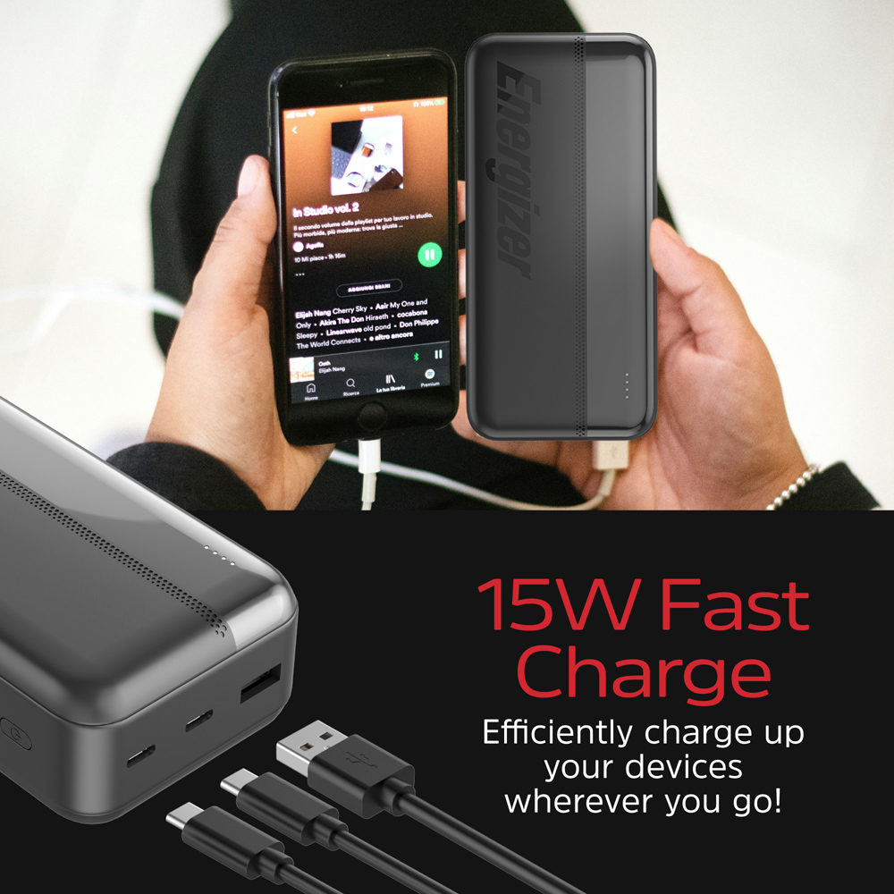 Energizer Black USB-C Power Bank 30000mAh Image 7
