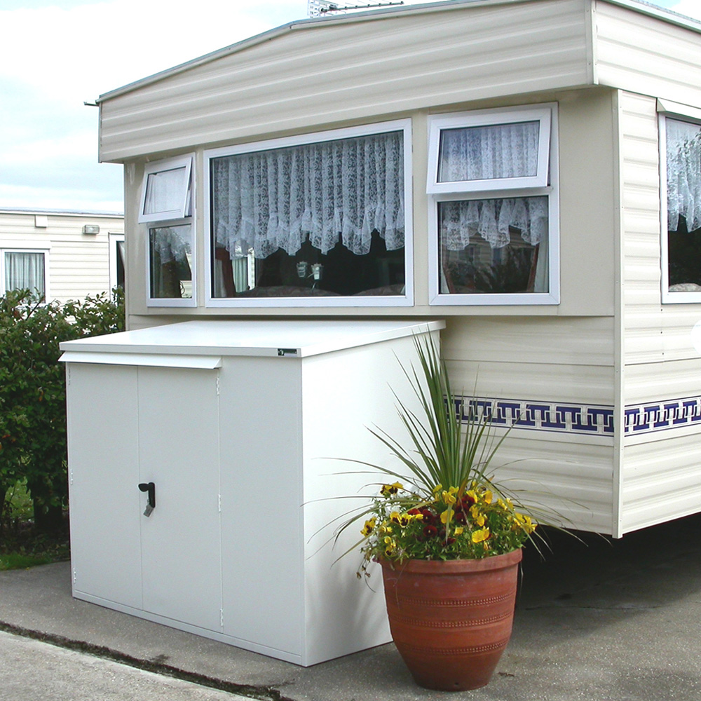 Asgard Annexe Secured by Design 6 x 3ft Double Door Grey Caravan Storage Shed Image 9