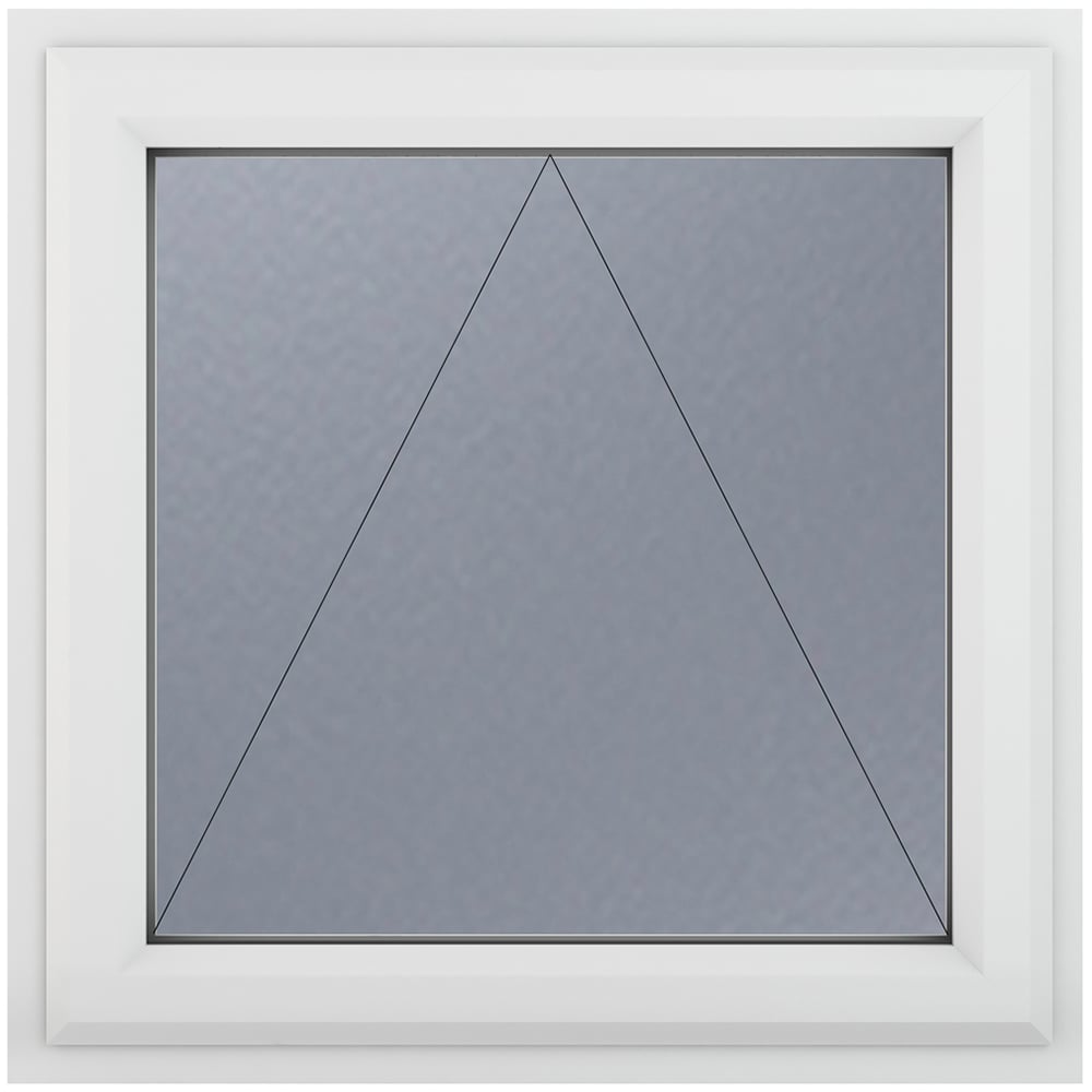 Crystal uPVC Double Glazed Window Top Hung Opener White Obscure Glass 610x610mm Image 2