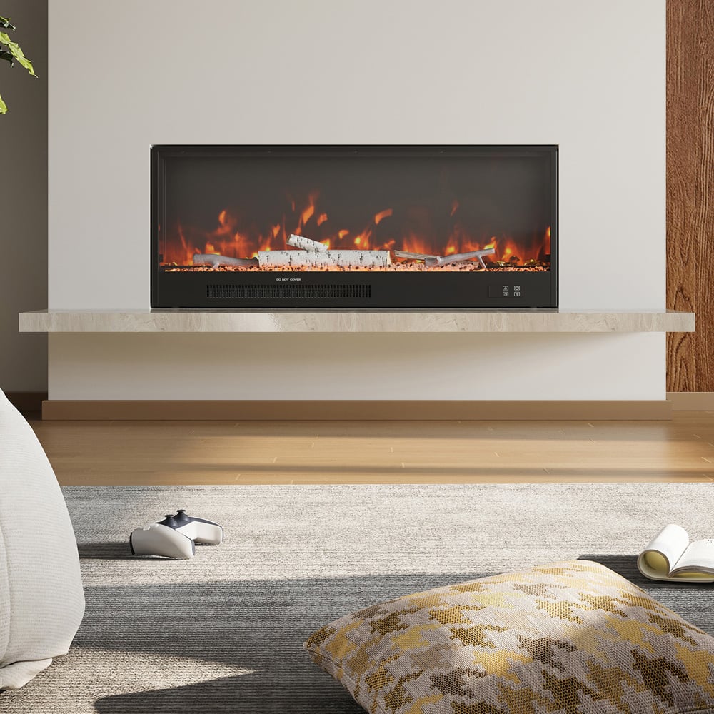 Living and Home Recessed Electric Fireplace with Remote Control 1500W Image 6