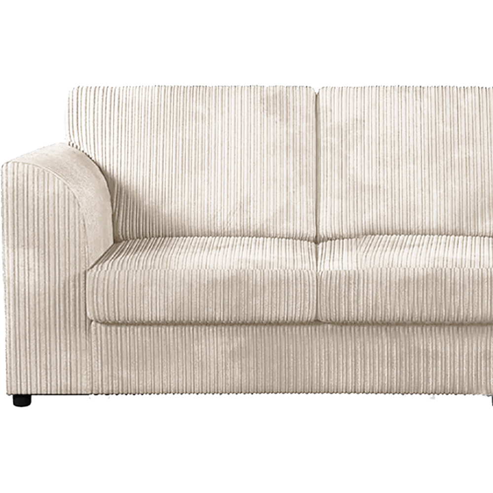 Luxor 4 Seater Cream Jumbo Cord Full Back Sofa Image 3