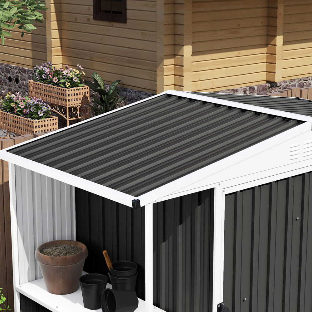 Outsunny Black Metal Greenhouse Roofing Sheet 12 Pack Image 5