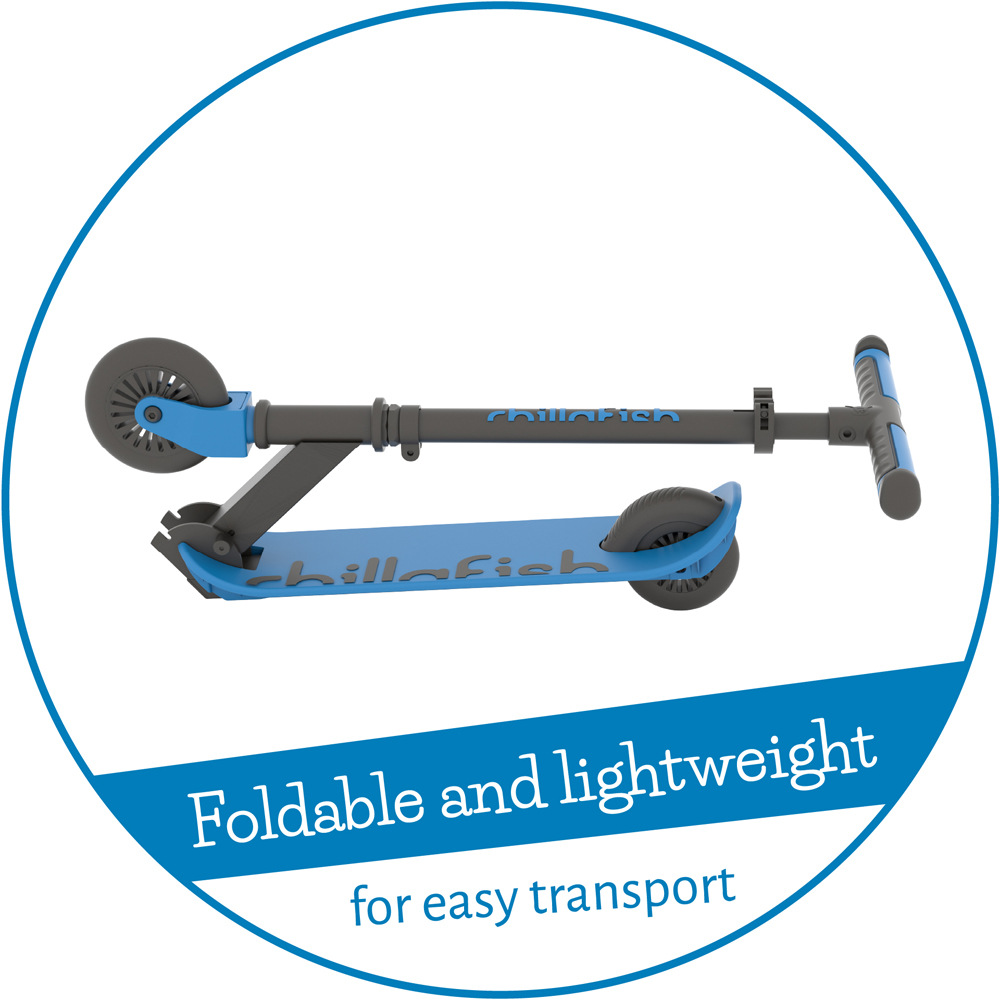 Chillafish Flexxi Glow Navy Foldable Scooter with LED Wheels Image 6