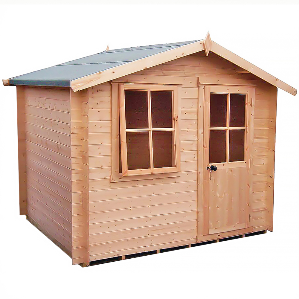 Shire Avesbury 10 x 10ft Pressure Treated Wooden Log Cabin Image 1