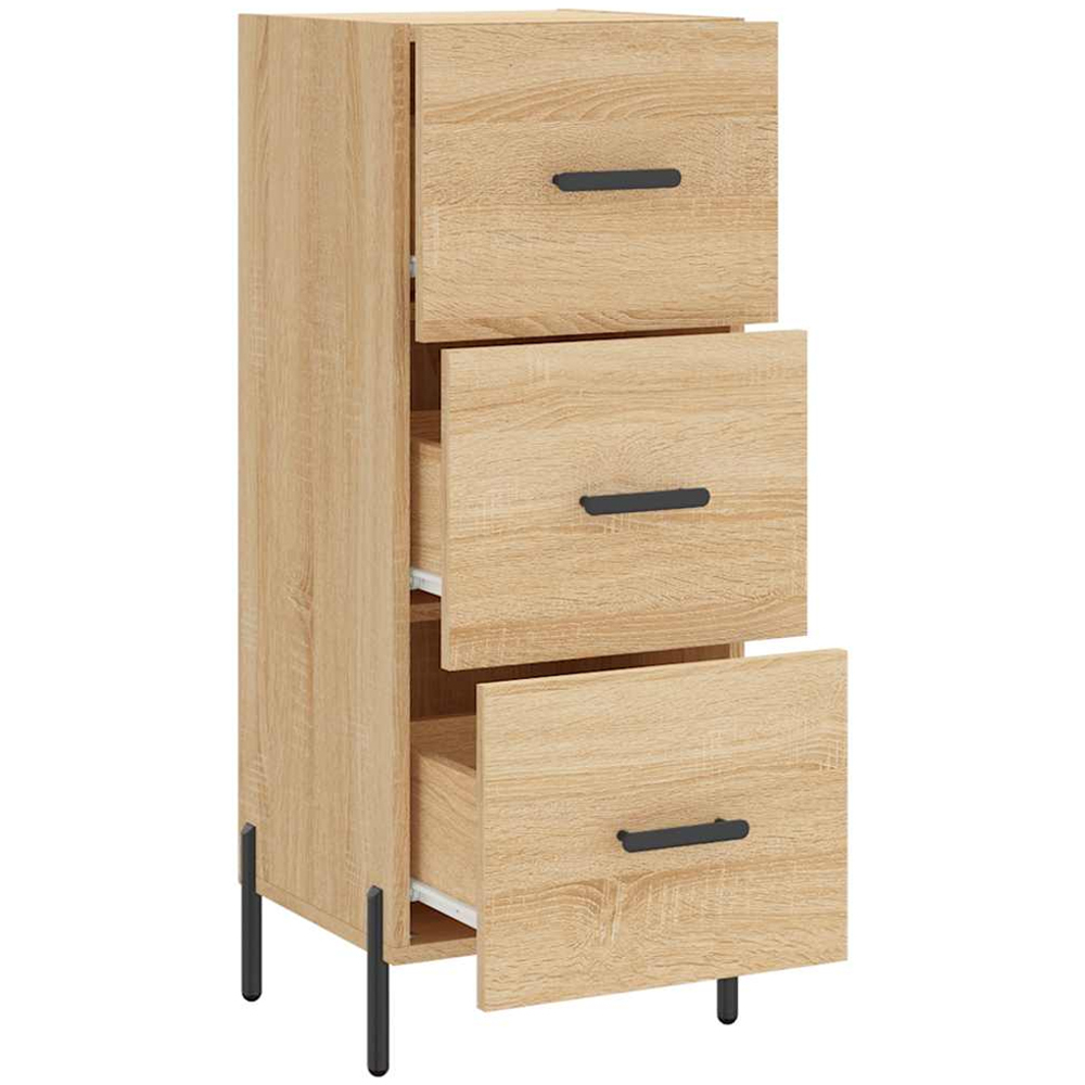 vidaXL 3 Drawer Sonoma Oak Sideboard Image 5