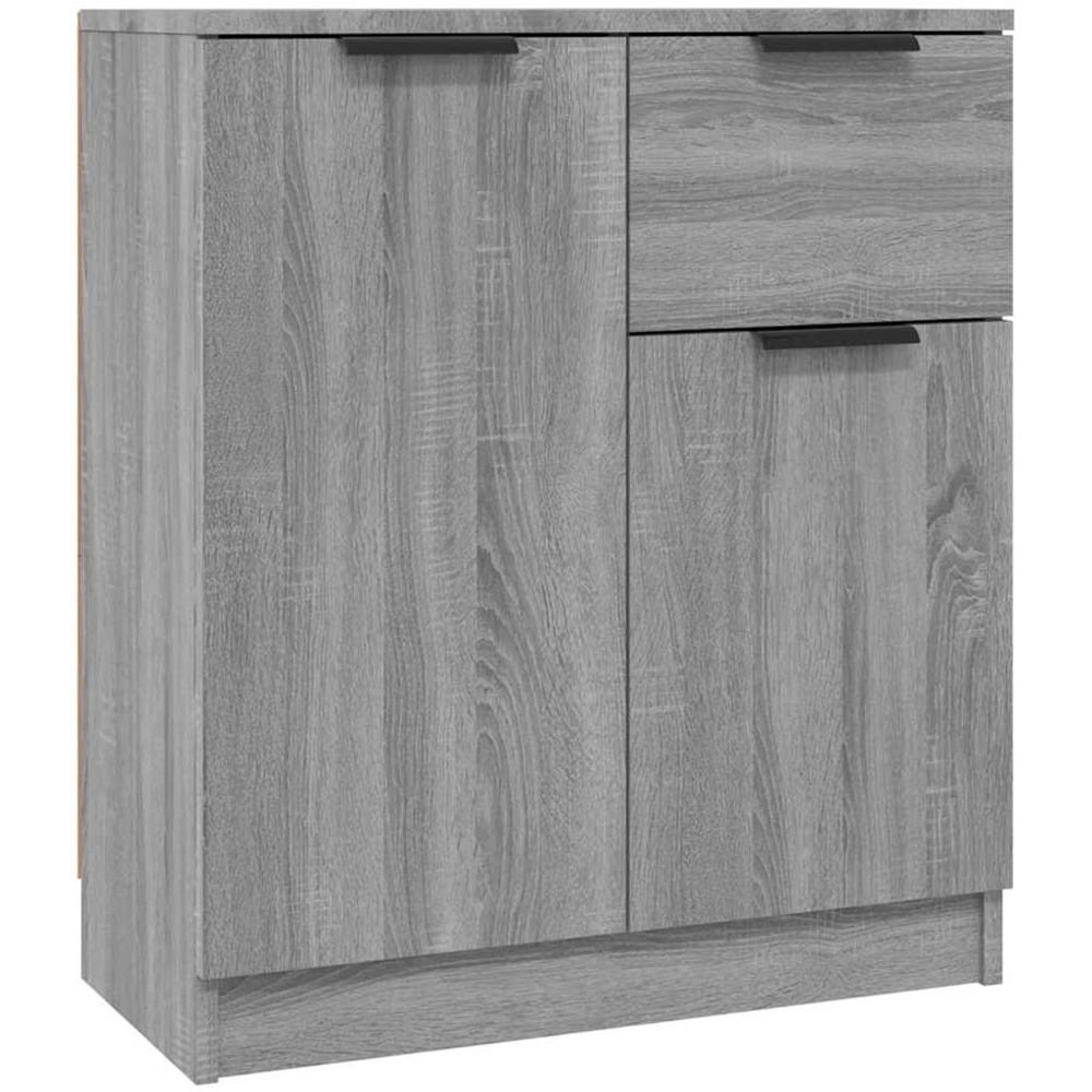 vidaXL 2 Door Single Drawer Grey Sonoma Wooden Sideboard Image 2