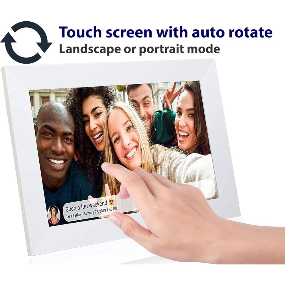 Grouptronics Gallery10 White WiFi Digital Photo Frame Image 4