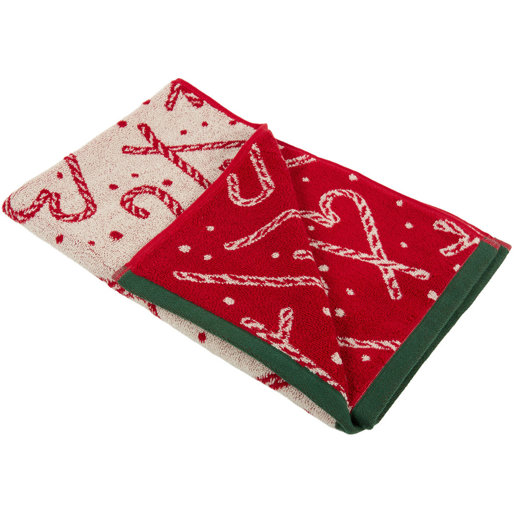 Candy Cane Towel Bath Towel Image 7