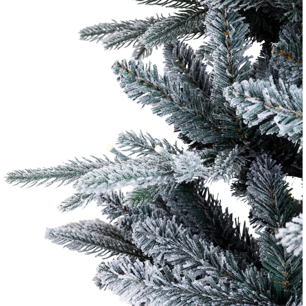 Charles Bentley Luxury Pre-Lit Faux Hinged Snowy Christmas Tree 6ft Image 4