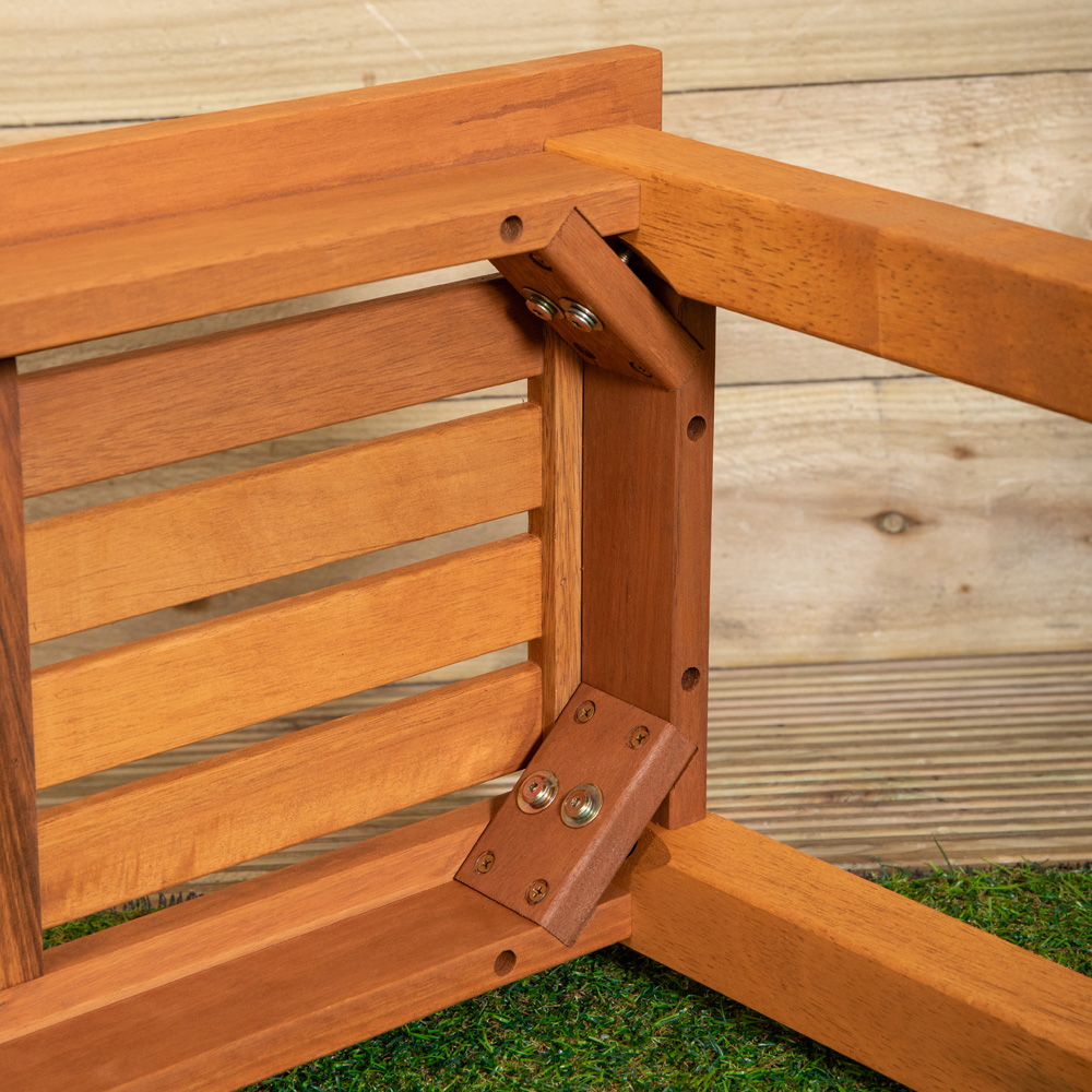 Samuel Alexander Coniston 2 Seater Wooden Garden Bench Stool Image 4