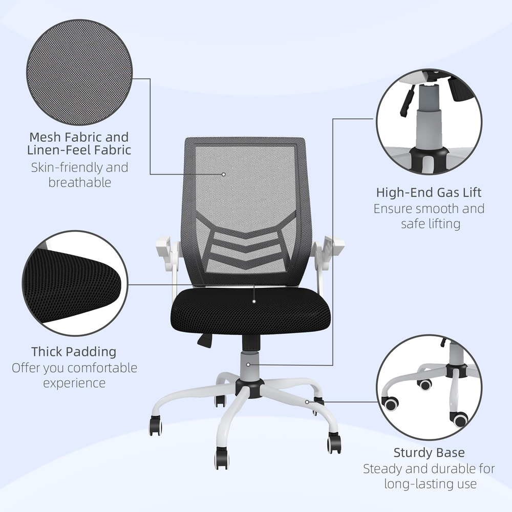 Portland Black Swivel Office Computer Chair Image 3