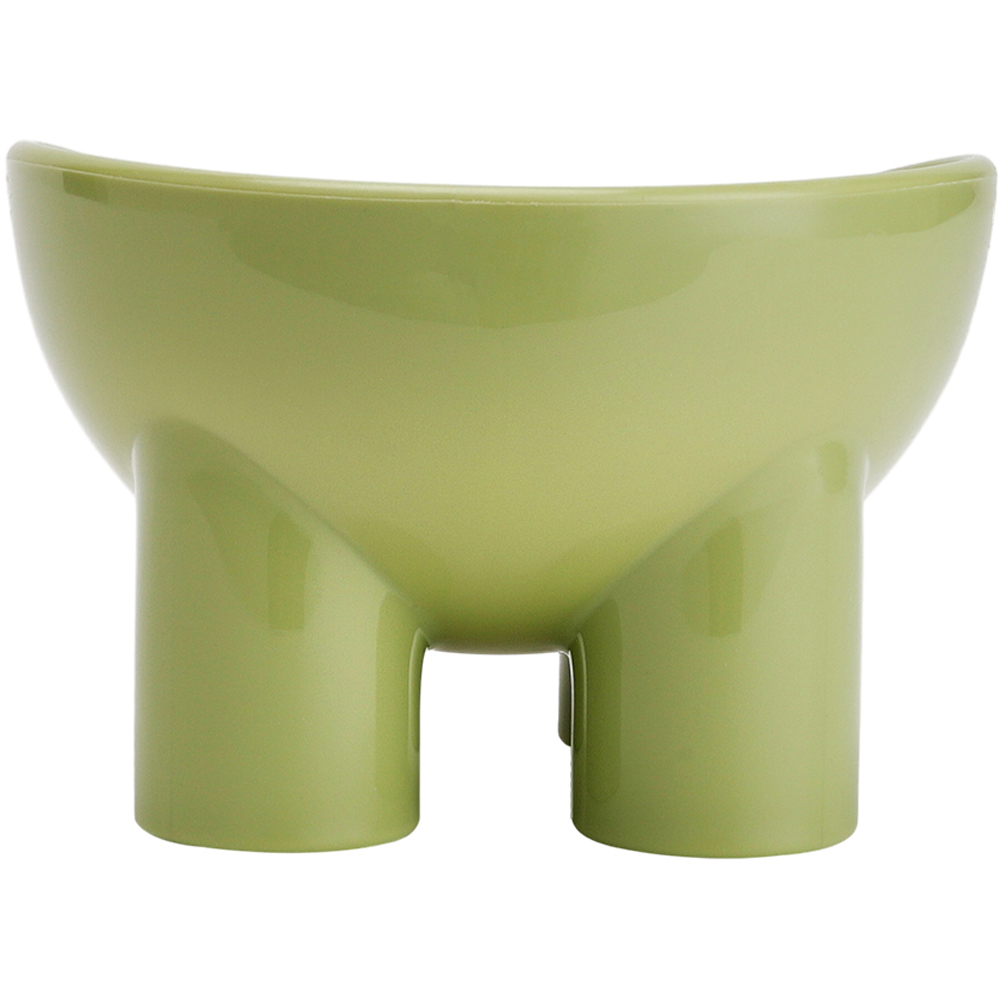 H&O Direct Green Elephant Leg Neck Guard Anti Tip Pet Feeder Bowl 13cm Image 3