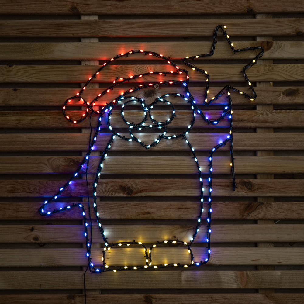 Premier FlexiBrights 221 Multicolour LED Light Up Christmas Penguin with Star 58cm Image 5