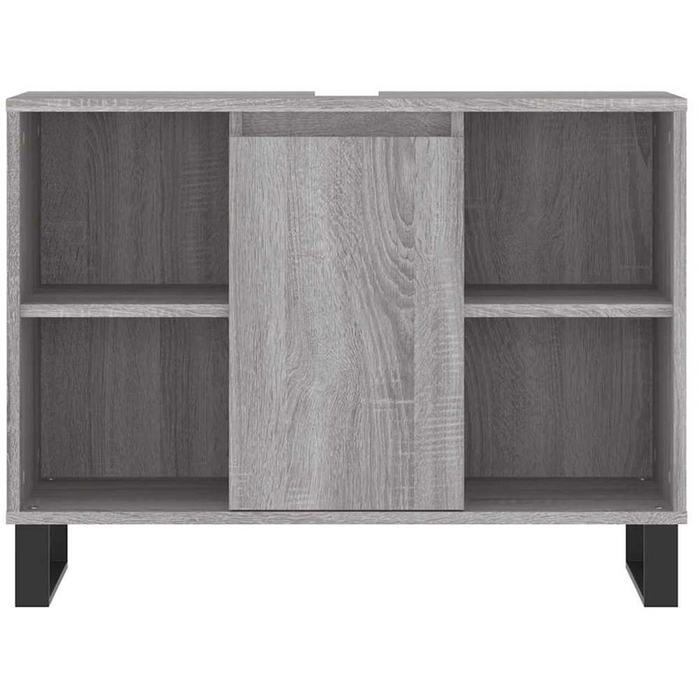 vidaXL Single Door 4 Shelf Grey Sonoma Bathroom Cabinet Image 6