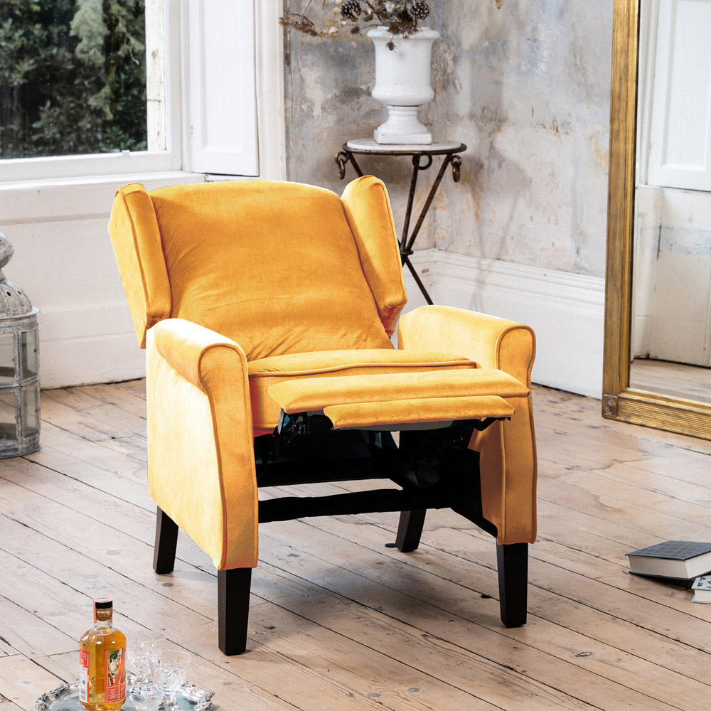 Artemis Home Barksdale Yellow Recliner Armchair Image 6
