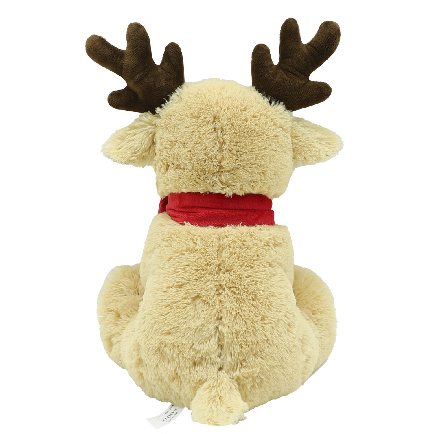 Reindeer Christmas Plush Toy Cream Image 4