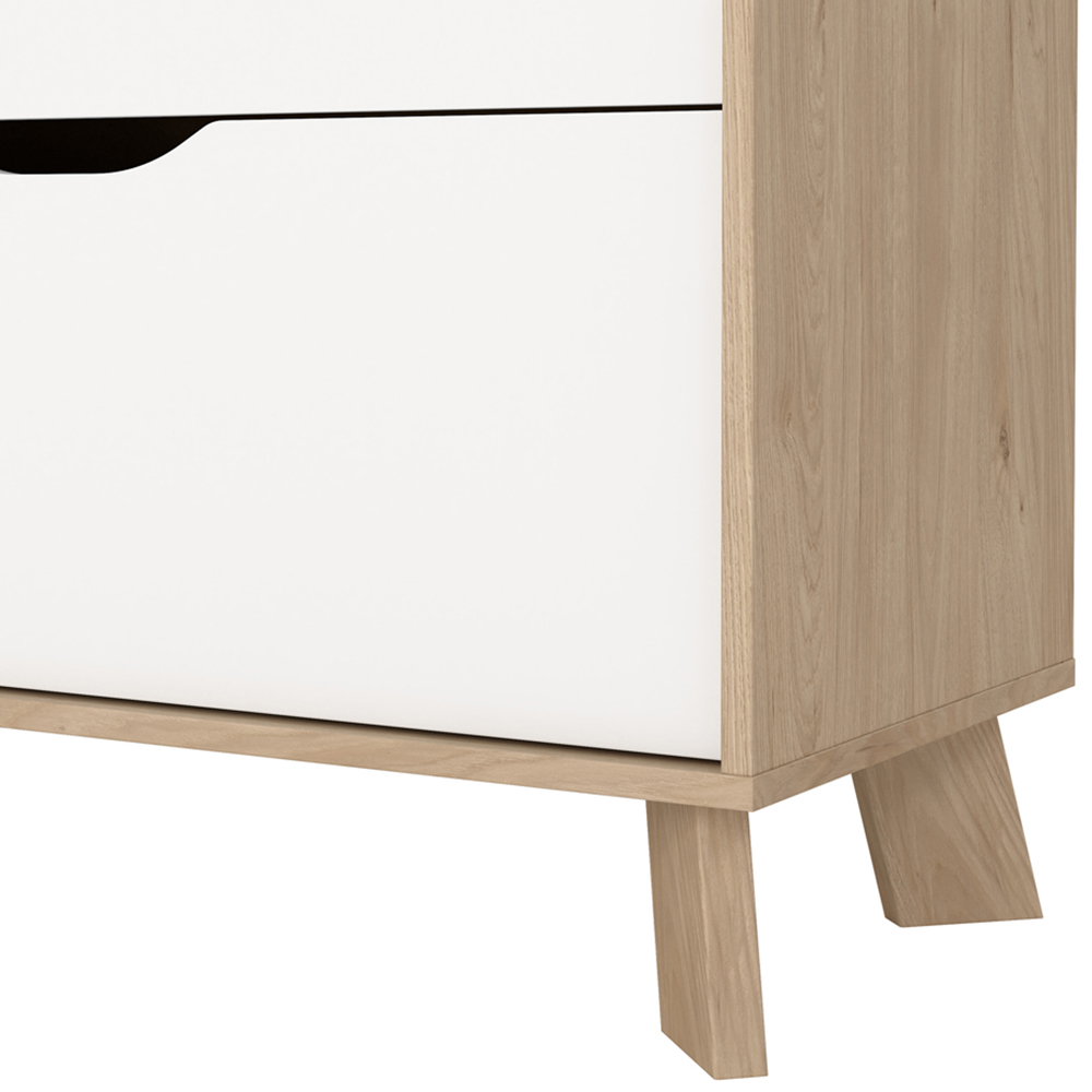 Furniture To Go Ikast 6 Drawer Brown and White Chest of Drawers Image 6