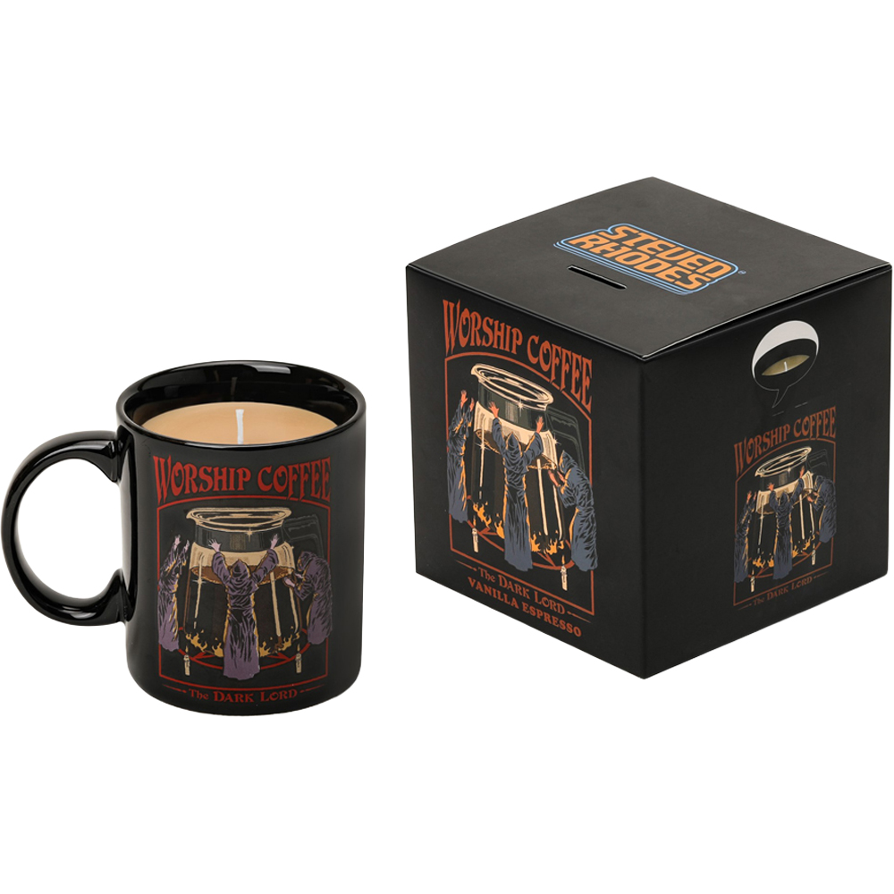 Steve Rhodes Worship Coffee Vanilla Espresso Scented Candle with Black Mug Image 4
