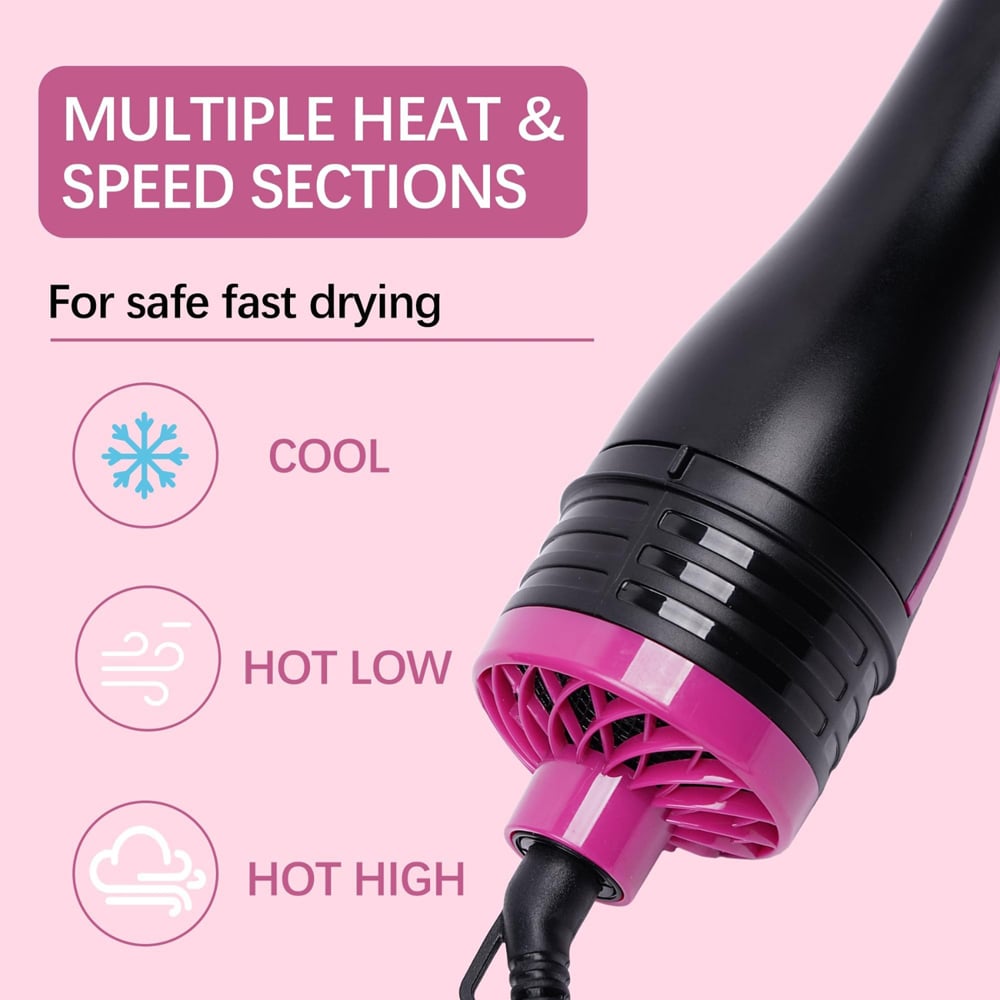 Alivio 4-in-1 Negative Ion Curler Multiple Heat Setting Curler Hair Dryer Image 7