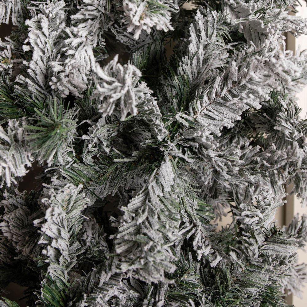 Samuel Alexander Double Door Artificial Snow Flocked Christmas Tree Arch 8ft Image 4