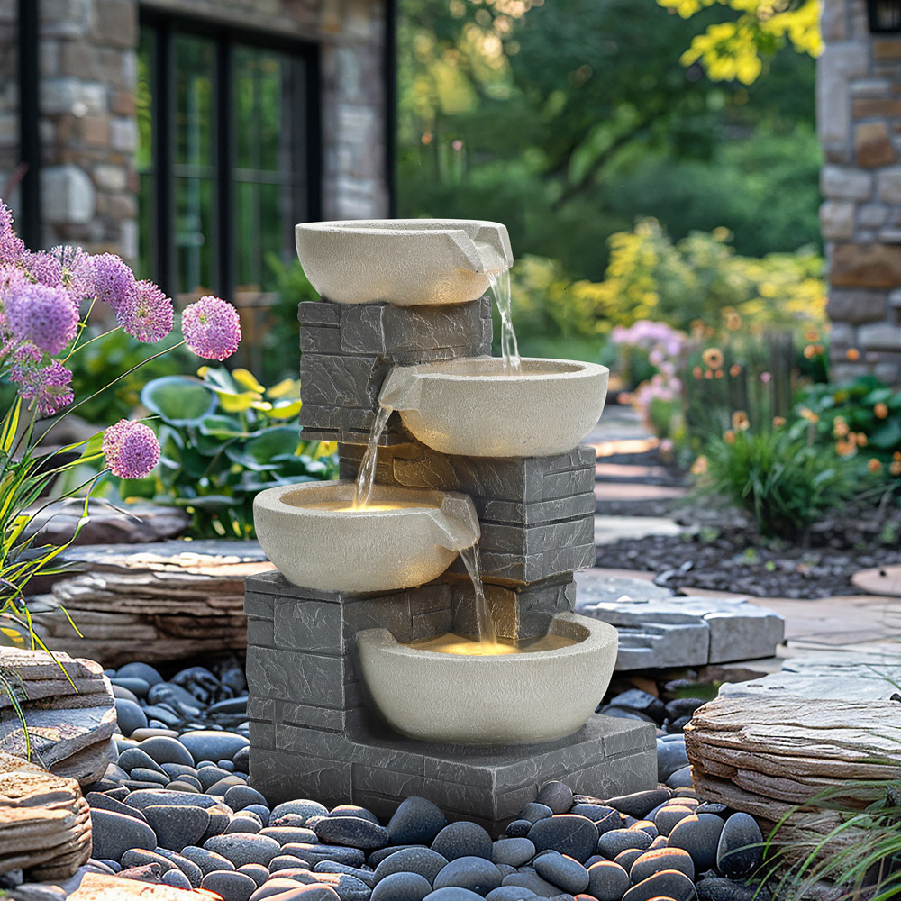 Charles Bentley 4 Tier Cascading Bowls Water Feature Image 5