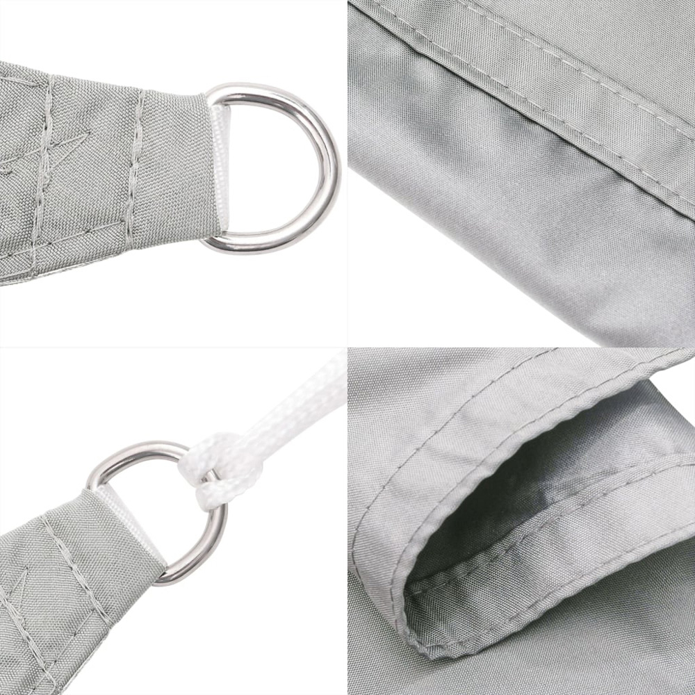 vidaXL Grey Triangular Sun Shade Sail 2.5 x 2.5 x 3.5m Image 5