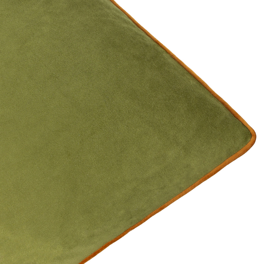 Furn Meridian Olive and Ginger Velvet Cushion 45 x 45cm Image 5