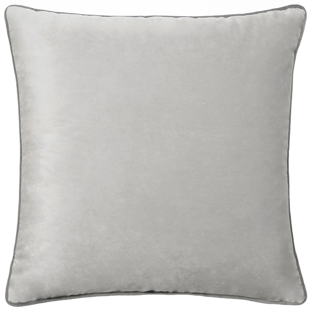 Paoletti Meridian Dove Charcoal Velvet Cushion Image 1