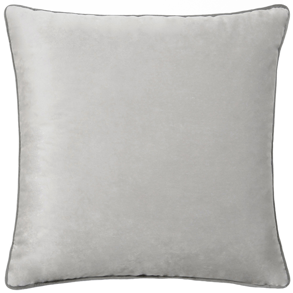 Paoletti Meridian Dove Charcoal Velvet Cushion Image 1