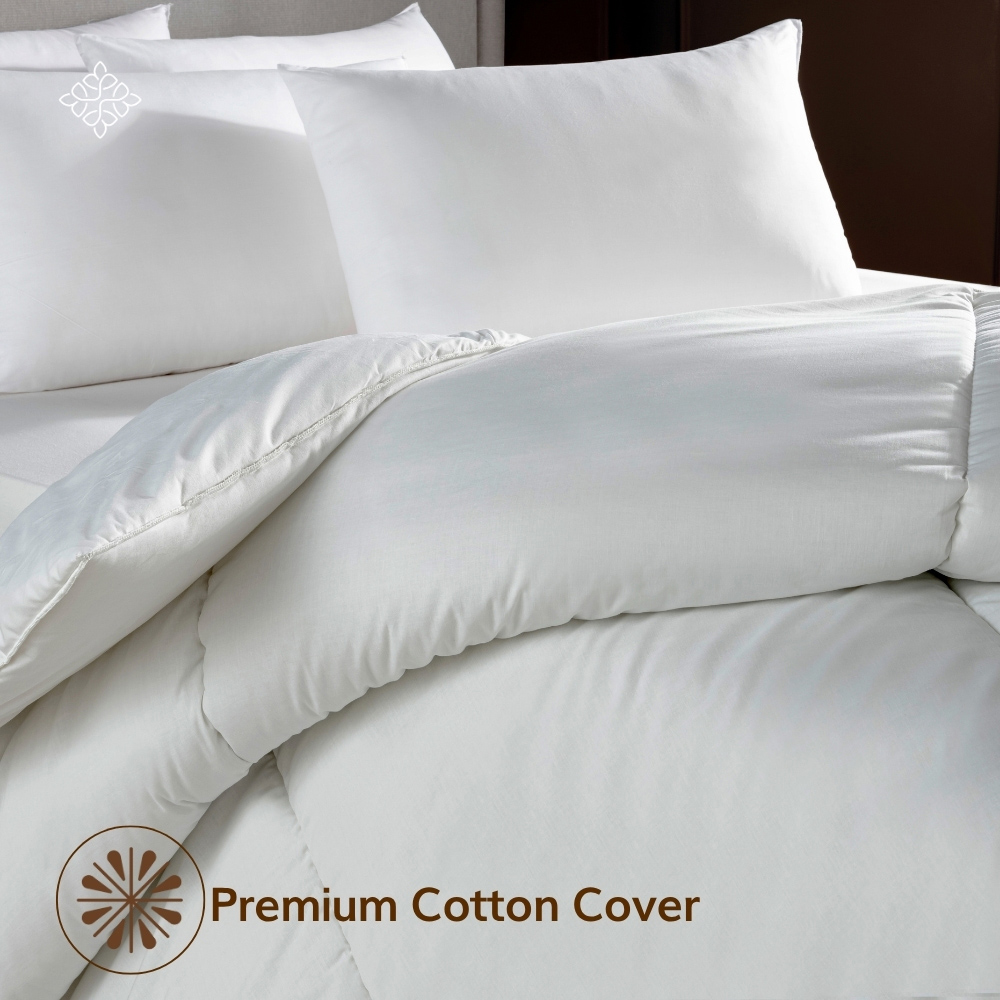 Opulent Home King Size White Extra Warm Winter Cotton Duvet 16.5 Tog Image 5
