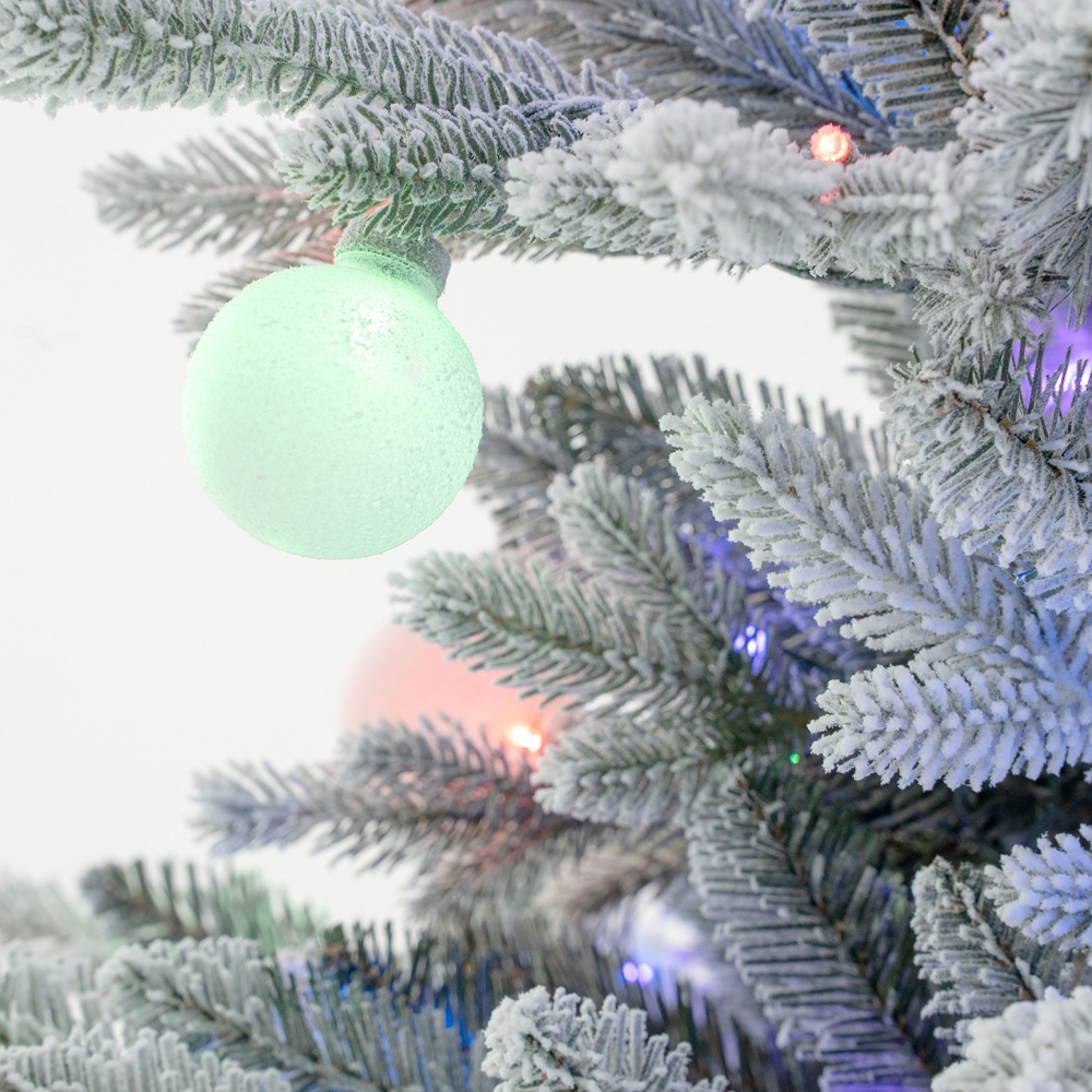 Festive Christmas Aurora Multicolour Pre-Lit Winter Glow Flocked Artificial Xmas Tree 7.5ft Image 4